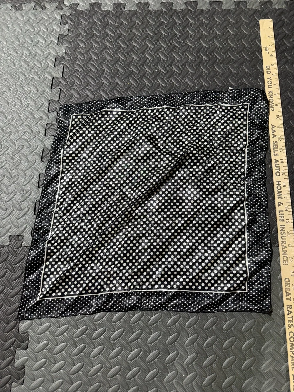 Black and White Polka Dot Bandana Scarf